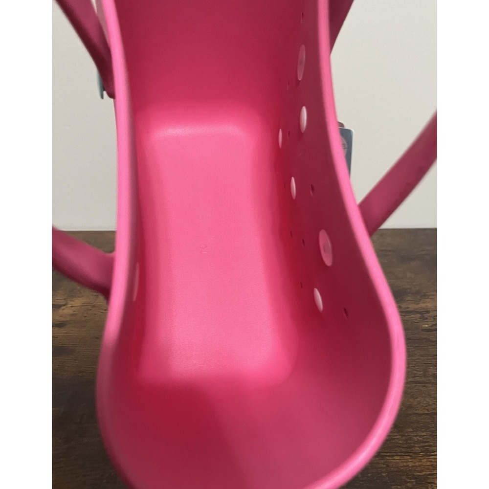 Barbie 65th Anniv Miniso Bogg Style Eva Tote Beach Lunch Pink Bag With Charms - Picture 8 of 14